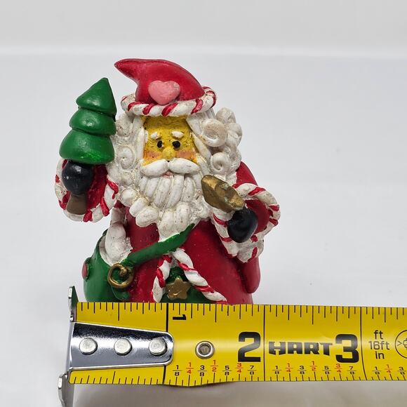 Vintage Christmas Tier Tray Santa Shelf Sitter Figurine Appx 3.5 inches FLAWS - Picture 9 of 9